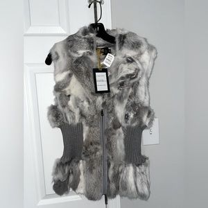 100% Real Rabbit Fur Vest